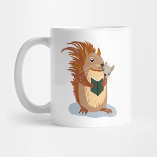 Squirrels Reading Mug